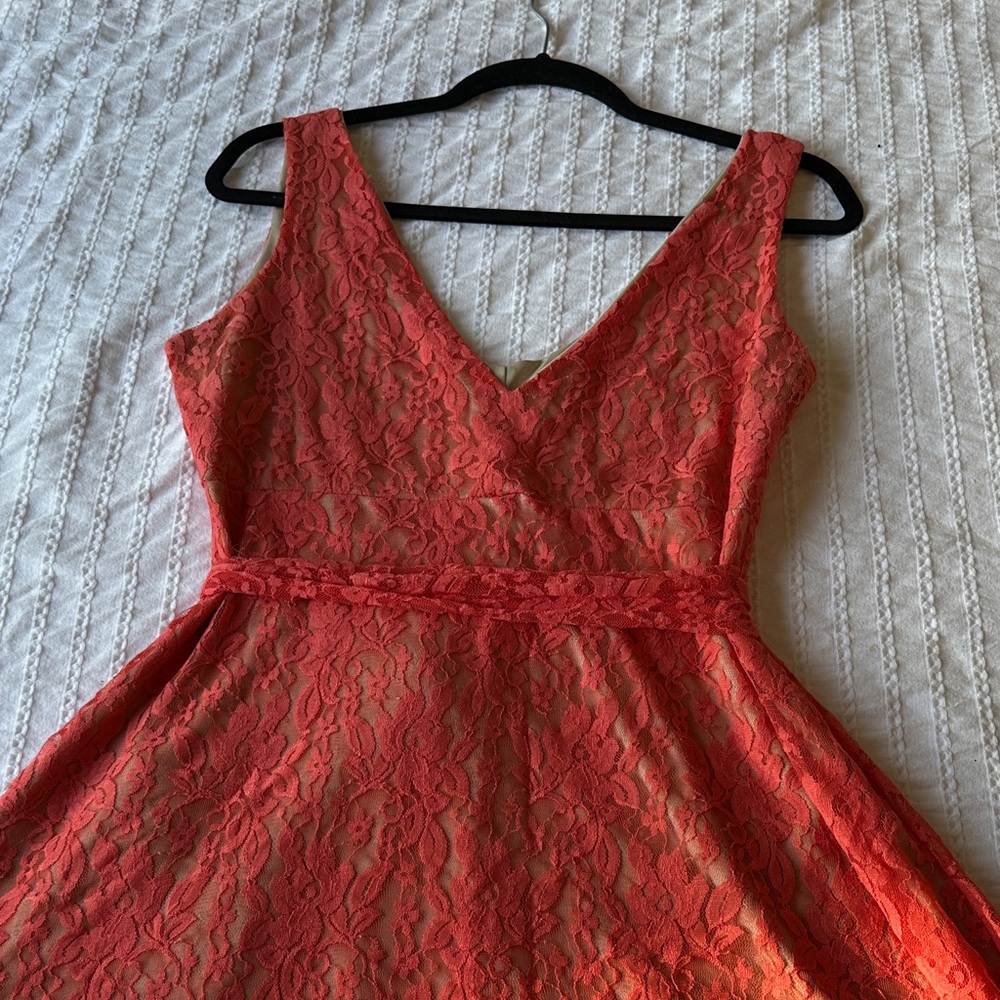 Designers Originals Coral Lace Midi Dress